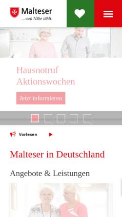 Vorschau der mobilen Webseite www.malteser.de, Bundesgeschäftsstelle