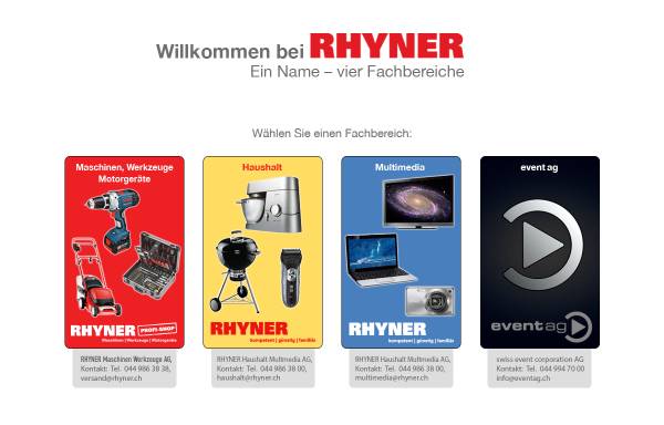 Vorschau von rhyner.ch, Rhyner Fachhandel AG