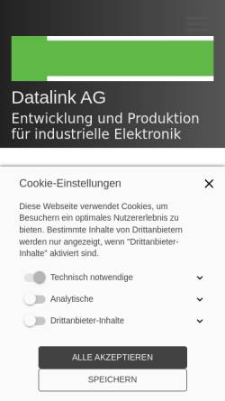 Vorschau der mobilen Webseite www.datalink.ch, Datalink