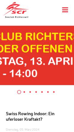Vorschau der mobilen Webseite www.seeclub-richterswil.ch, Seeclub Richterswil
