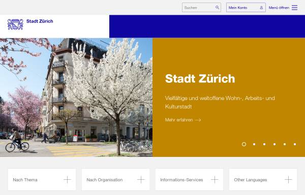 Vorschau von www.stadt-zuerich.ch, Stadt Zürich