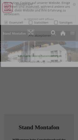 Vorschau der mobilen Webseite stand-montafon.at, Stand Montafon