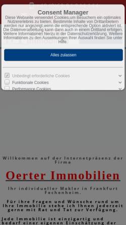 Vorschau der mobilen Webseite www.oerterimmobilien.de, Oerter Immobilien
