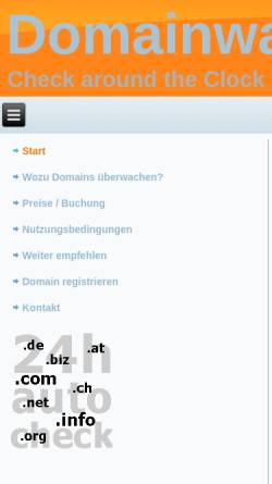 Vorschau der mobilen Webseite www.domain-ueberwachen.de, domain-uberwachen.de