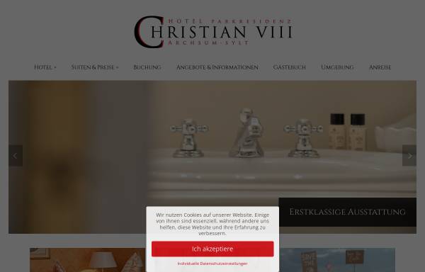 Vorschau von www.christianderviii.de, Hotel Christian VIII