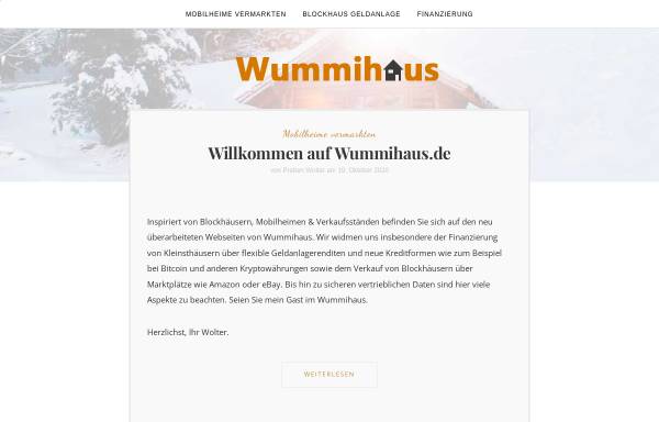 Vorschau von www.wummihaus.de, Mobilheimbau & Mobilheime, Helmut Dengler