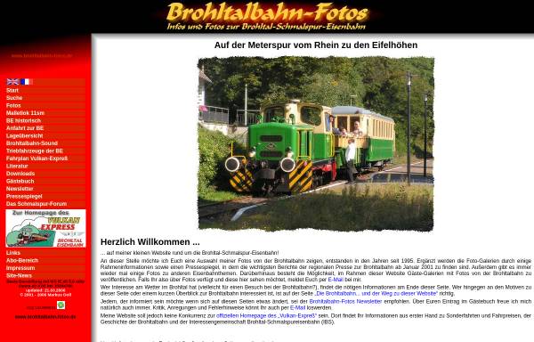 Vorschau von www.brohltalbahn-fotos.de, Brohltalbahn - Auf der Meterspur vom Rhein zu den Eifelhöhen