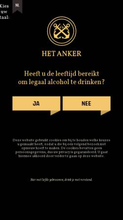 Vorschau der mobilen Webseite www.hetanker.be, Brauerei Het Anker AG