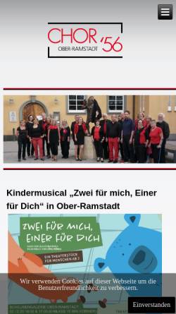 Vorschau der mobilen Webseite chor56.de, Chor '56 Ober-Ramstadt