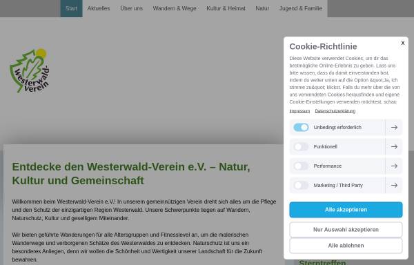 Vorschau von www.westerwaldverein.de, Westerwald-Verein e.V.