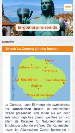 Vorschau der mobilen Webseite www.gomera-travel.com, Gomera Travel