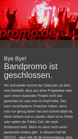 Vorschau der mobilen Webseite www.bandpromo.de, bandpromo.de