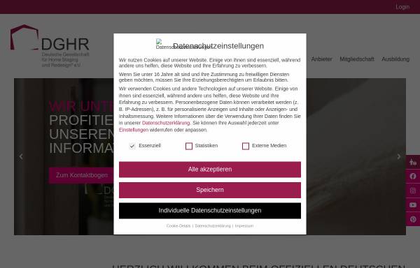 Vorschau von www.dghr-info.de, Deutsche Gesellschaft für Home Staging und Redesign