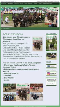 Vorschau der mobilen Webseite www.derkutschbock.de, Der Kutschbock