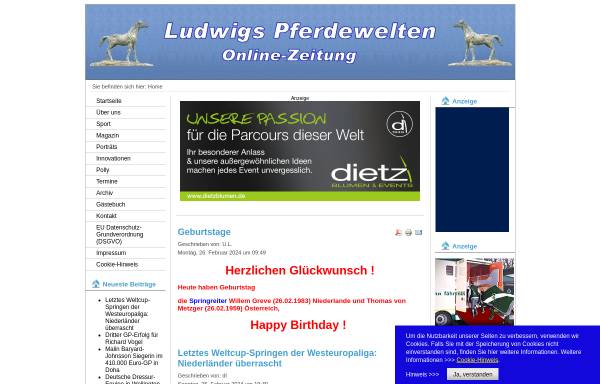 Vorschau von www.ludwigs-pferdewelten.de, Ludwigs Pferdewelten