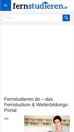 Vorschau der mobilen Webseite www.jurafernstudium.de, Jurafernstudium.de