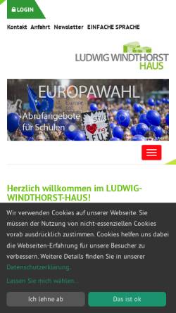 Vorschau der mobilen Webseite www.lwh.de, Ludwig-Windthorst-Haus Lingen