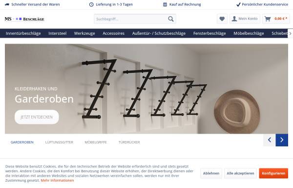 Vorschau von www.beschlagsshop.de, Beschlags-Shop Ingo Senst