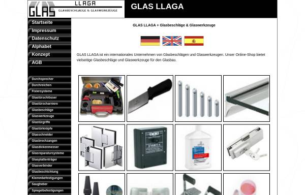 Vorschau von www.llaga.de, Glas Llaga, Joaquin Llaga