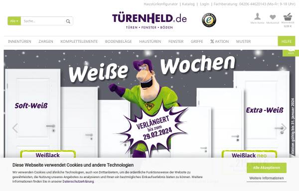 Vorschau von www.tuerenheld.de, Fenster & Türen Welt GmbH & Co. KG