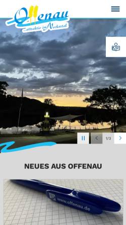 Vorschau der mobilen Webseite www.offenau.de, Gemeinde Offenau
