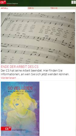 Vorschau der mobilen Webseite www.cs-vsg.de, Christlicher Sängerbund Wuppertal