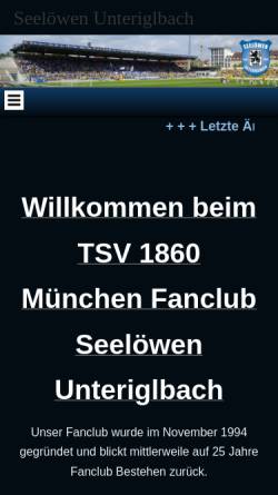Vorschau der mobilen Webseite www.seeloewen-unteriglbach.de, Seelöwen Unteriglbach