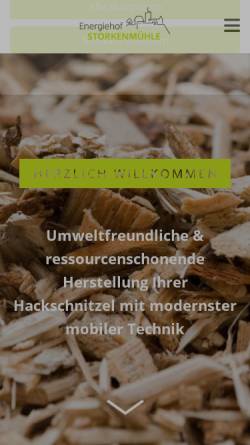 Vorschau der mobilen Webseite www.storkenmuehle.de, Energiehof Storkenmühle GmbH