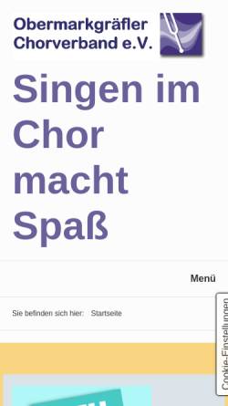 Vorschau der mobilen Webseite www.omsb.de, Obermarkgräfler Sängerbund
