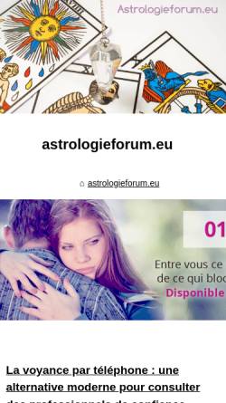 Vorschau der mobilen Webseite astrologieforum.eu, Astrologieforum.eu