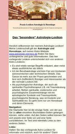 Vorschau der mobilen Webseite www.horoskope-astrologie-lexikon.de, Praxis-Lexikon Astrologie & Horoskope