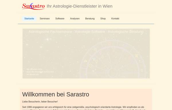 Vorschau von www.sarastro.at, Sarastro online