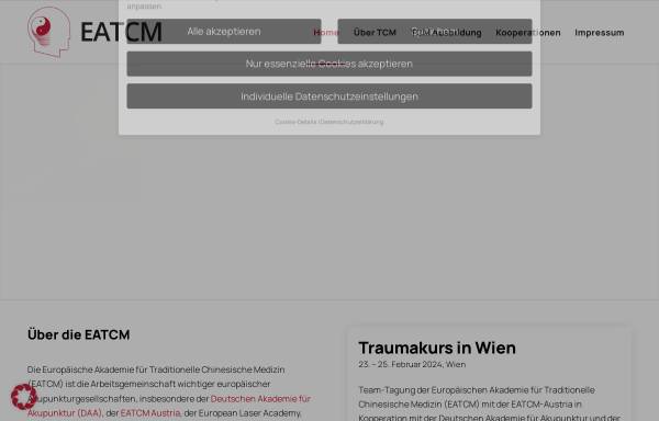 Vorschau von eatcm.de, Europäische Akademie für TCM