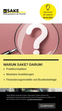 Vorschau der mobilen Webseite www.sake.ch, Sake Bildungszentrum AG