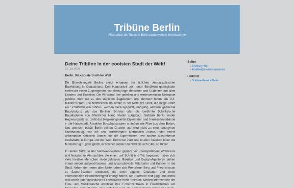 Vorschau von www.tribuene-berlin.de, Tribüne