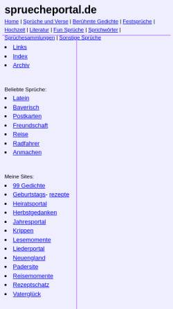Vorschau der mobilen Webseite www.spruecheportal.de, Sprücheportal