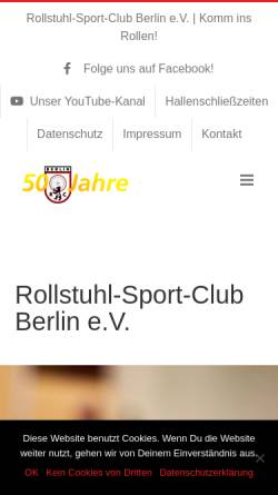 Vorschau der mobilen Webseite rscberlin.de, RSC Berlin e.V. seit 1967