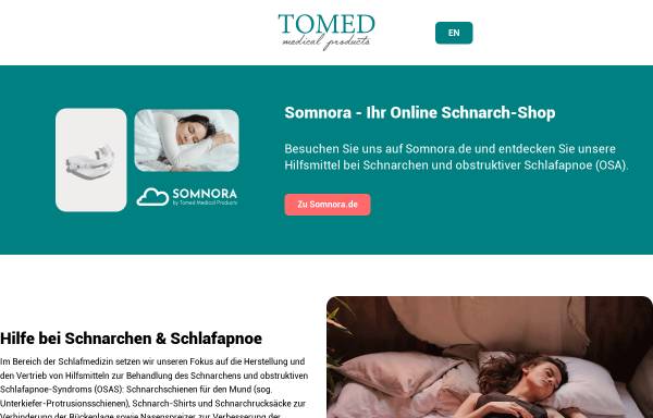 Vorschau von www.tomed.com, Medizinprodukte von Tomed für Frauenheilkunde und Geburtshilfe