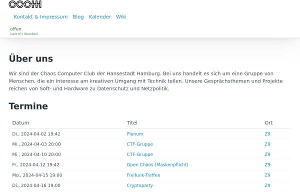 Vorschau von www.hamburg.ccc.de, Chaos Computer Club
