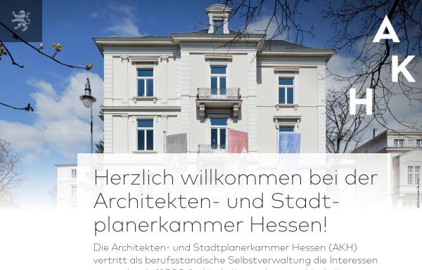 Vorschau von www.akh.de, Architekten- und Stadtplanerkammer Hessen