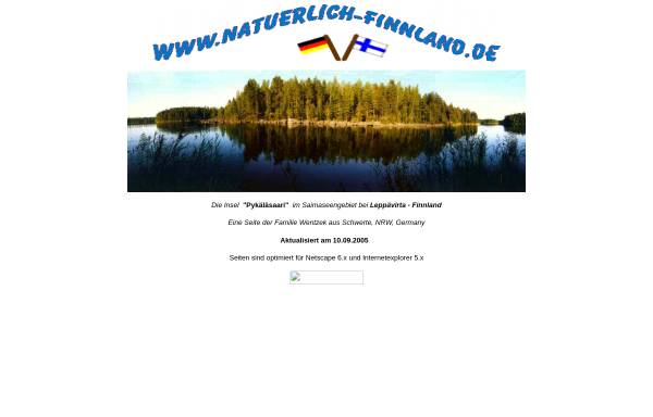 Vorschau von www.natuerlich-finnland.de, Insel der Fam. Wentzek in Finnland