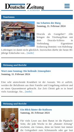 Vorschau der mobilen Webseite www.adz.ro, Allgemeine Deutsche Zeitung für Rumänien
