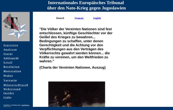 Vorschau von www.nato-tribunal.de, Europäisches NATO-Tribunal