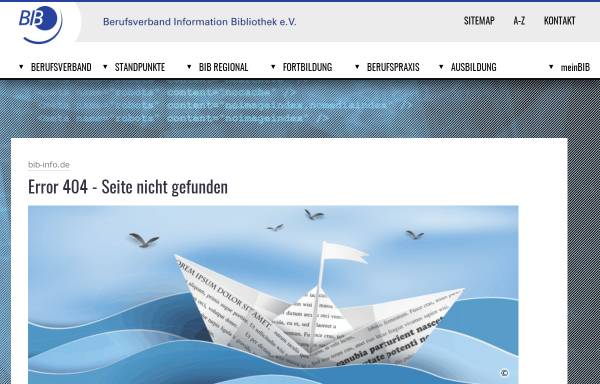 Vorschau von www.bib-info.de, Stellenservice Bibliothekswesen