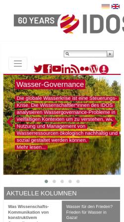 Vorschau der mobilen Webseite www.die-gdi.de, Deutsches Institut für Entwicklungspolitik (DIE)