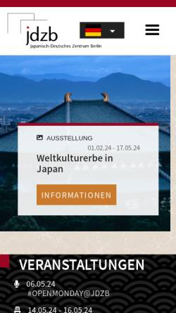 Vorschau der mobilen Webseite www.jdzb.de, Japanisch-Deutsches Zentrum Berlin