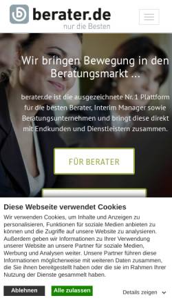 Vorschau der mobilen Webseite www.berater.de, Berater.de