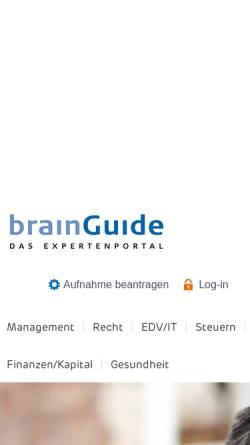 Vorschau der mobilen Webseite www.brainguide.de, BrainGuide