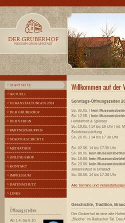 Vorschau der mobilen Webseite www.gruberhof-museum.de, CAD-Servicecenter Felix Klinkenbergh