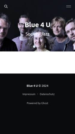 Vorschau der mobilen Webseite www.blue-4-u.de, Blue4U - society jazz